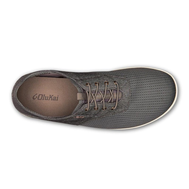 OLUKAI Nohea Moku Men's No Tie Boat Shoes, Breathable & Quick Dry Mesh, Effortless Design & Barefoot Wearability, All-Day Comfort & Support, Charcoal/Clay, 14 - Image 2